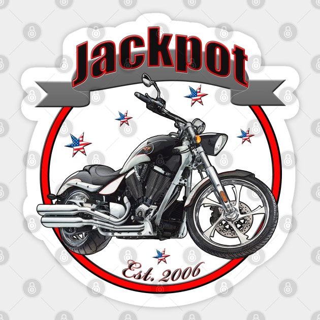 Jackpot U.S.A.Star Motorcycle Sticker by DroolingBullyKustoms